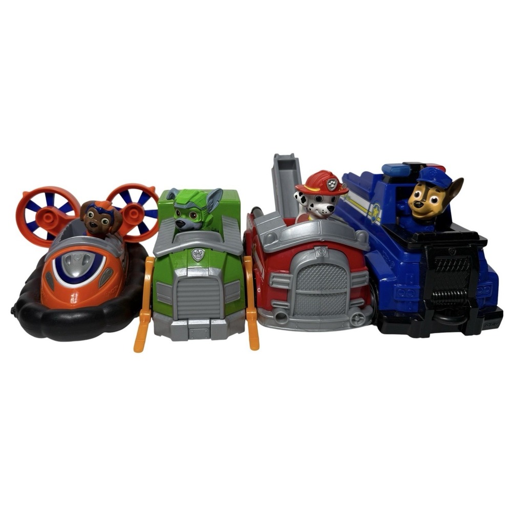 Paw Patrol Vehicle Lot With Chase Marshall Zuma Rocky Dogs Kids TV Show
